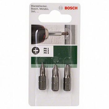 Набор бит Bosch 1/4" 3ед. (2609255964)