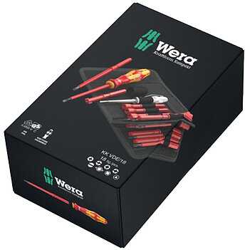 Отвертка со сменными стержнями WERA Kraftform Kompakt 18 шт. диэлектрическая VDE 1000V (05003471001)