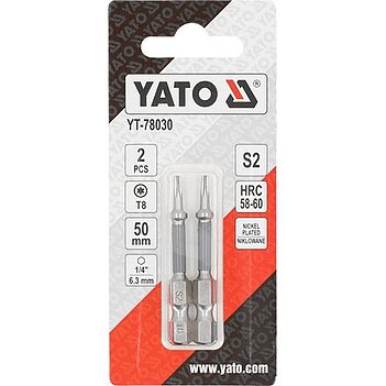 Бита Torx Yato 1/4" T8 2 шт. (YT-78030)