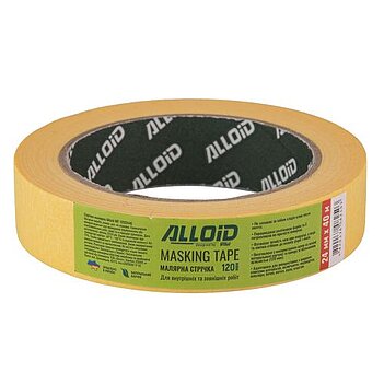 Лента малярная Alloid 24 мм х 40 м желтая (MT-1202440)