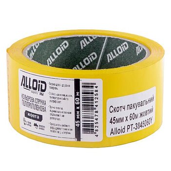 Скотч жовтий Alloid 45мм х 60м 1шт. (PT-3845060Y)