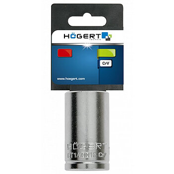 Головка торцевая 6-гранная Hoegert Cr-V 1/4" 12 мм (HT1A012)