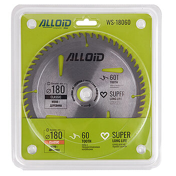 Диск пиляльний по дереву Alloid 180х25,40/22,20 мм (WS-18060)
