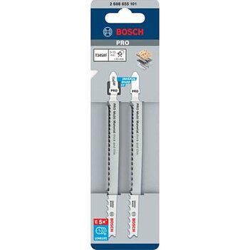Полотно пиляльне універсальне Bosch T345 XF BIM 132 мм, 2 шт. (2608655101)