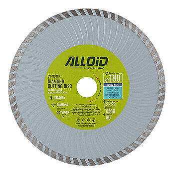 Диск алмазний турбо Alloid Turbo Wave 180х22,23мм 1шт (DS-7180TW)