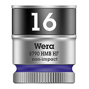 Головка торцевая 6-гранная WERA Zyklop 8790 HMB HF Cr-V 3/8" 16 мм с фиксирующей функцией (05003750001)