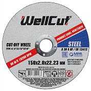 Круг отрезной по металлу WellCut 150x2,0x22,23мм (WCM15020)