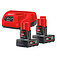 Акумулятор Li-Ion Milwaukee M12 NRG-402 12,0В 2 шт. + зарядний пристрій (4933459211)