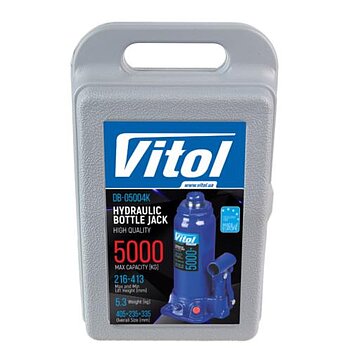 Домкрат гидравлический бутылочный VITOL 5 т (DB-05004K)
