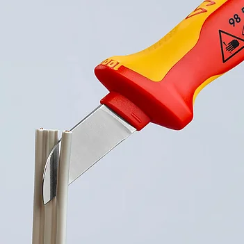 Нож для снятия изоляции диэлектрический KNIPEX 190 мм 1000V VDE (98 52)