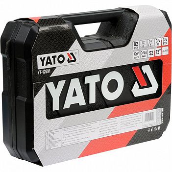 Набор инструмента Yato 1/4'', 1/2'' 82 ед. 6РТ (YT-12691)