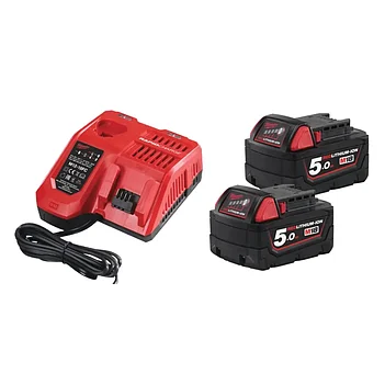 Аккумулятор Li-Ion Milwaukee M18 NRG-502 12,0/18,0В 3 шт. + зарядное устройство (4933459217)