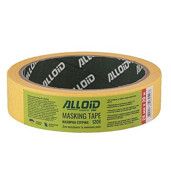 Лента малярная Alloid 24 мм х 20 м желтая (MT-1202420)