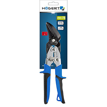 Ножницы по металлу изогнутые правые Hoegert Cr-Mo 250мм (HT3B505)