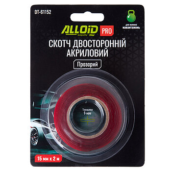 Скотч двухсторонний Alloid Pro 15мм х 2м 1 шт. (DT-61152)