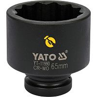 Головка торцевая 12-гранная ударная Yato 1" 65 мм (YT-11990)