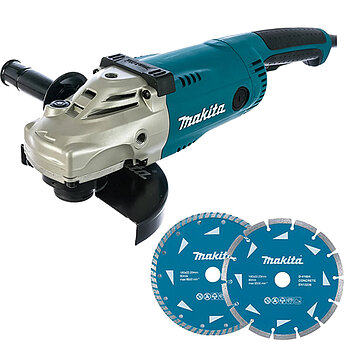 Угловая шлифмашина Makita + диск алмазный 2 шт. (SET-GA7020-0525) Угловая шлифмашина Makita + диск алмазный 2 шт. (SET-GA7020-0525)