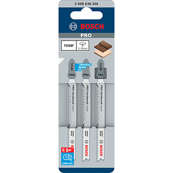 Полотно пиляльне по дереву Bosch PRO Hardwood Clean T101BF 100 мм 3 шт. (2608636226)