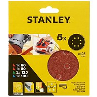 Шлифовальный круг Stanley 125 мм Р320 5шт. (STA32047)
