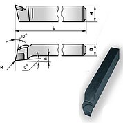 Резец подрезной ЧИЗ отогнутый левый (Т5К10) 40х25х200мм (067115)