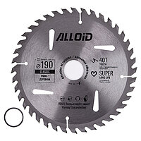 Диск пиляльний по дереву Alloid 190х30,0/25,40 мм (WS-19040)