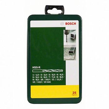 Набор сверл по металлу Bosch HSS-R 25шт (2607019446)