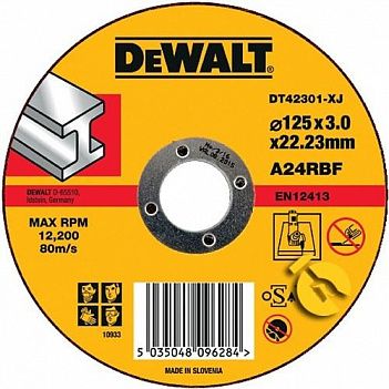Круг отрезной по металлу DeWalt 125х3,0х22,23мм (DT42301)