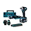 Гайковерт ударний акумуляторний Makita + набір головок 6-гранних ударних 8 шт. + рукавички протиударні L (SET-TW005GD201-0826)