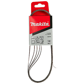 Шліфувальна стрічка Makita 9х533 мм P120 5 шт. (P-43290)