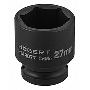 Головка торцева 6-гранна ударна Hoegert Cr-Mo 1/2" 27 мм (HT4R077)