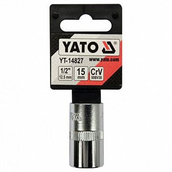 Головка торцевая Spline Yato 1/2" 15 мм (YT-14827)