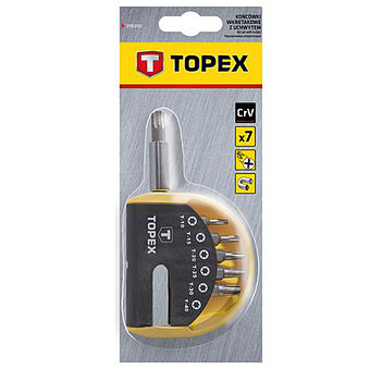 Набор бит TOPEX Cr-V 1/4" 7 ед. (39D351)