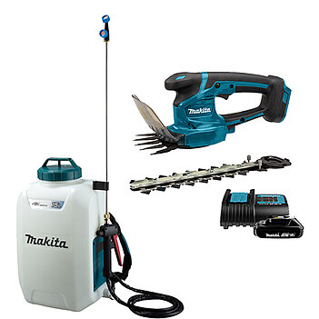Обприскувач акумуляторний Makita LXT 15,0 л + кущоріз акумуляторний (SET-DUS158Z-0525) Обприскувач акумуляторний Makita LXT 15,0 л + кущоріз акумуляторний (SET-DUS158Z-0525)
