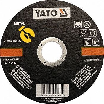 Круг отрезной по металлу Yato 115х2,5х22,00мм (YT-5921)