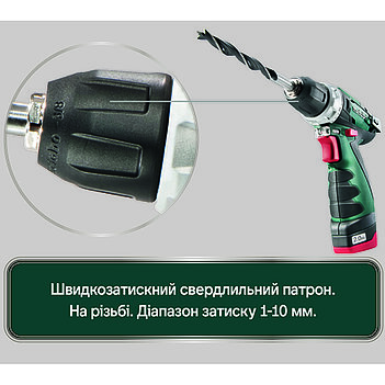 Аккумуляторная дрель-шуруповерт Metabo POWERMAXX BS (600079500)