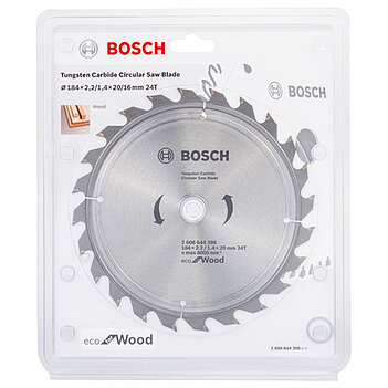 Диск пильный по дереву Bosch Eco for Wood 184x20х1,4мм (2608644398)