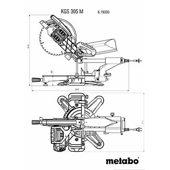 Пила торцовочная Metabo KS 305 M (619003000)