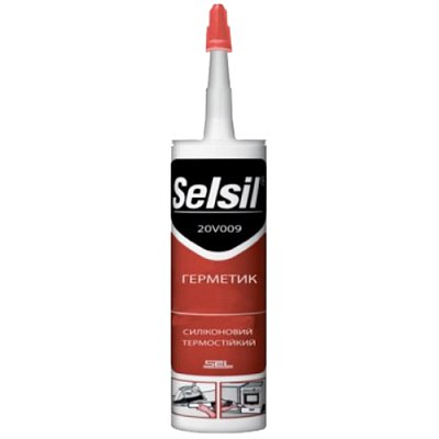 Герметик силіконовий термостійкий SELSIL 310 мл (20V009)