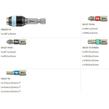 Набор бит WERA Bit-Check 12 Stainless 1 1/4" 12 шт. (05057425001)