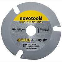 Диск пиляльний по дереву NovoTools Professional 115х22,23мм (NTPSB1153T)