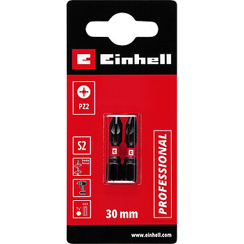 Біта ударна Pozidriv Einhell S2 1/4" PZ2 2 шт. (132050)