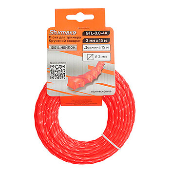 Косильна струна вита Sturmax 3,0мм / 15м (GTL-3.0-4A)