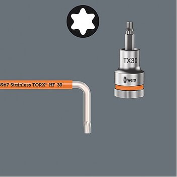 Набор ключей Torx / Torx Ball Г-образных удлиненных WERA 967/9 TX XL Multicolour 1 9 шт. с шаром (05024480001)