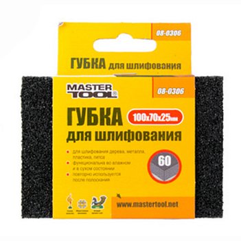Губка шлифовальная MASTERTOOL P60 (08-0306)