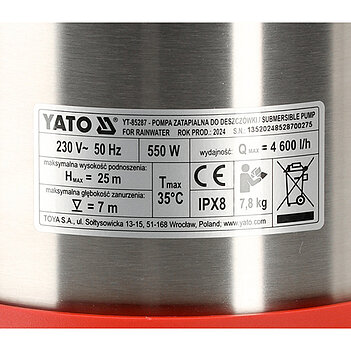 Насос погружной Yato (YT-85287)