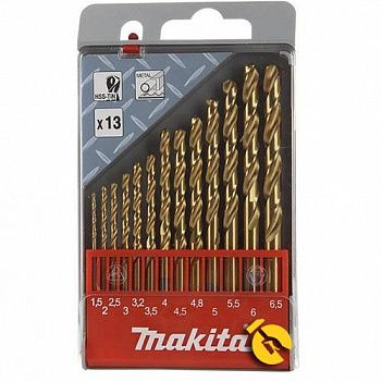 Набір свердел по металу Makita 13 шт (D-43577) Набір свердел по металу Makita 13 шт (D-43577)