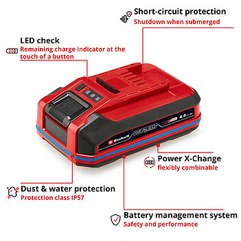 Аккумулятор Li-Ion Einhell Power-X-Change Plus 18,0В 4,0 А/ч (4511627)