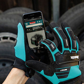 Рукавички Makita розмір M / р.8 протиударні (P-84567)