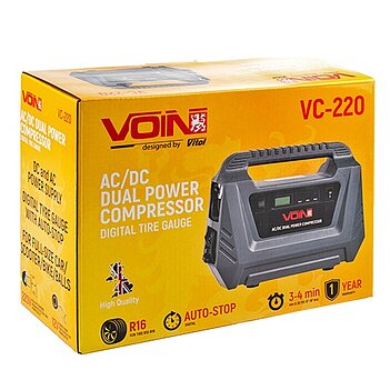 Компресор автомобільний VOIN (VC-220 AC /DC)