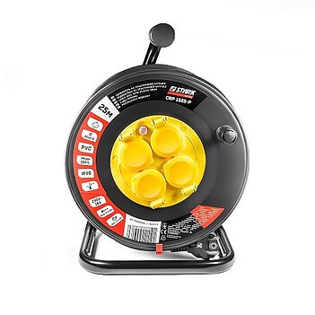 Удлинитель на катушке Stark CRP 1525-P 25м, 2х1,5, 3,2кВт (242000001)